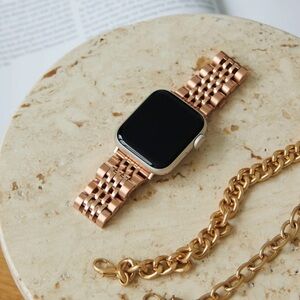 Burga Apple Watch Rose Gold Band Chic Royal